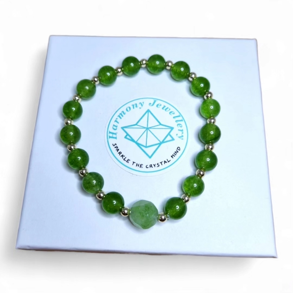 8 mm Peridot bracelet